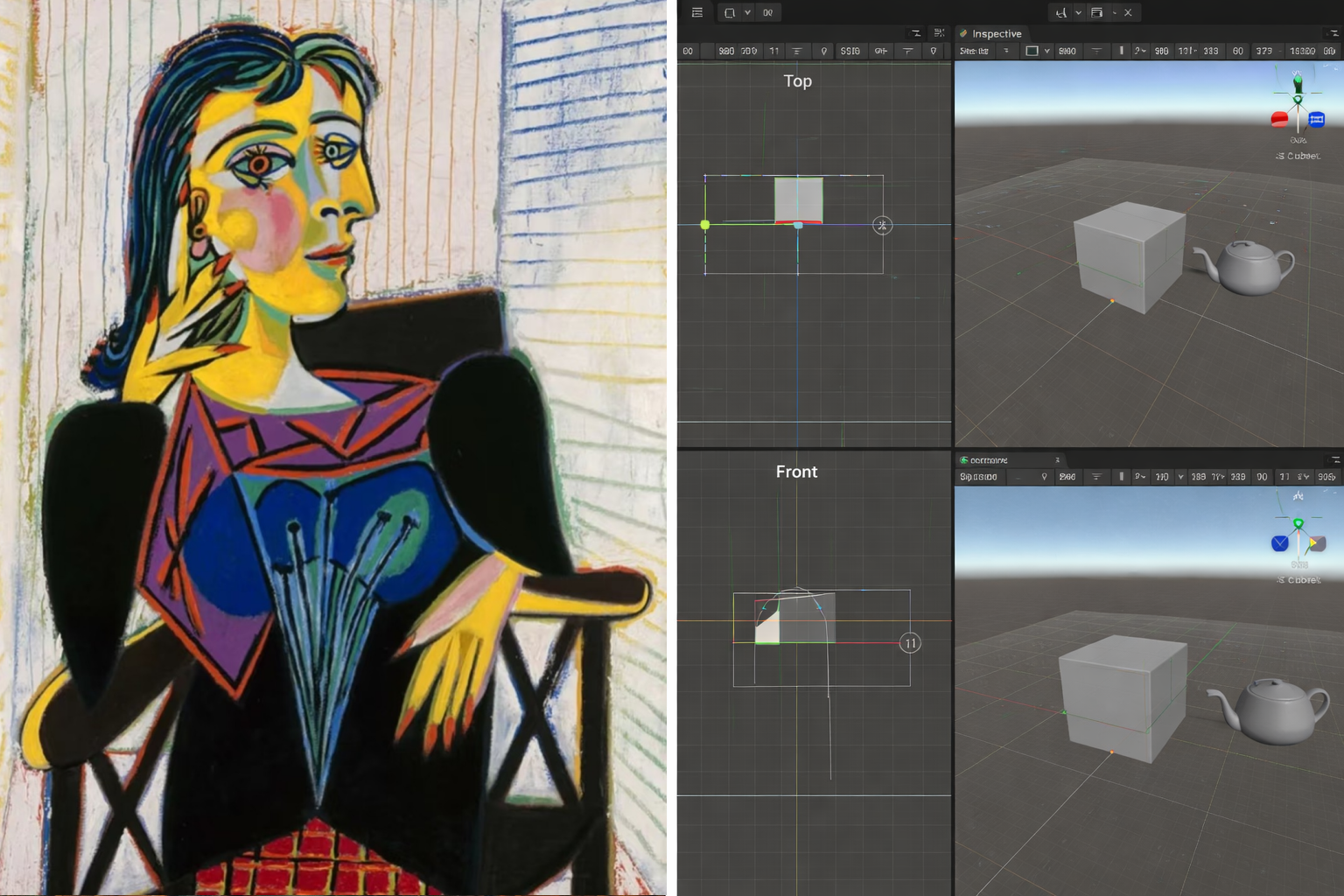 Picasso's Dora Maar vs Unity engine